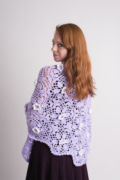 Alexandra Floral Shawl - I Like Crochet