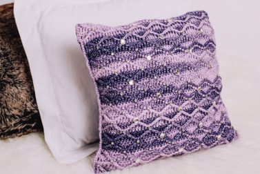 Royal Rhinestone Pillow - I Like Crochet